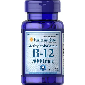 Puritans Pride- B12 5000ui Methylcobalamina 30microlozenges Ninguno