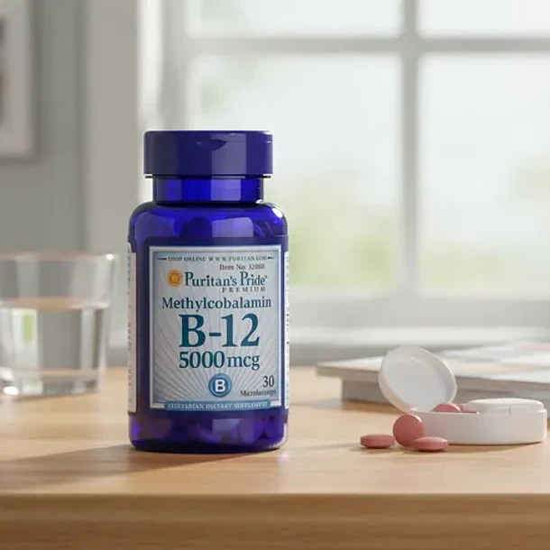 Puritans Pride- B12 5000ui Methylcobalamina 30microlozenges Ninguno 2