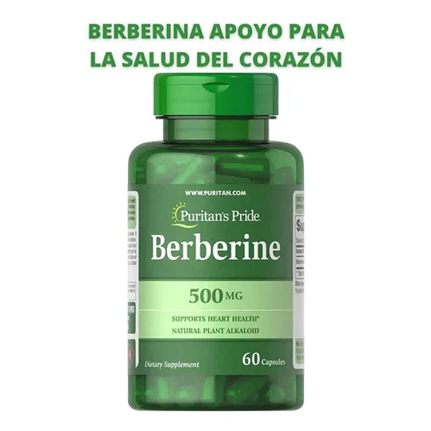 Suplemento Puritan's Pride Vitaminas Berberina De 60g  X 60 Un 1