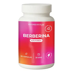 Berberina 500mg 60 Capsulas Alta Pureza Equilibrio Metabolico Y Bienestar Corporal Ortomolecular Sin Sabor
