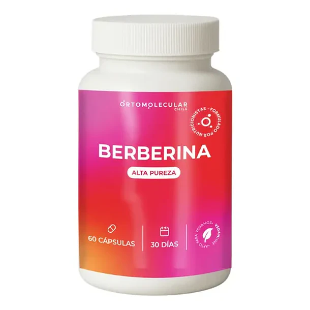 Berberina 500mg 60 Capsulas Alta Pureza Equilibrio Metabolico Y Bienestar Corporal Ortomolecular Sin Sabor 1