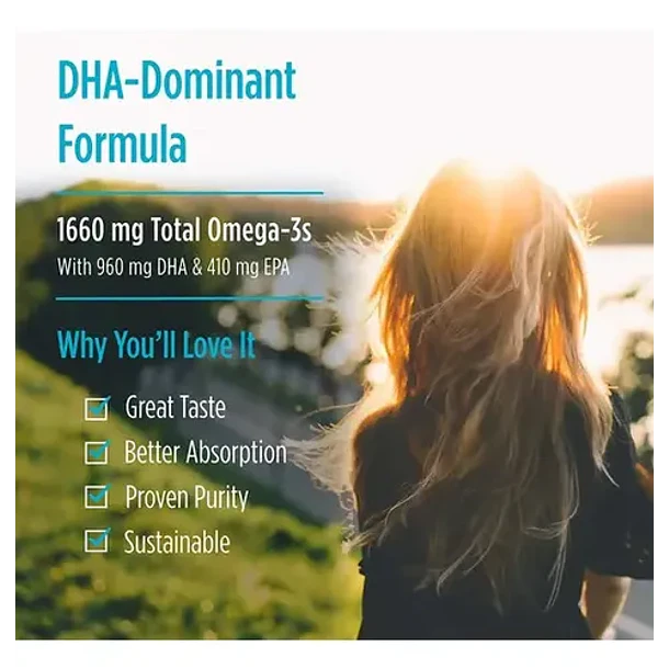 Dha Xtra 1660mg 60 Softgel Suplemento Omega 3 Frutilla Nordic Naturals 5