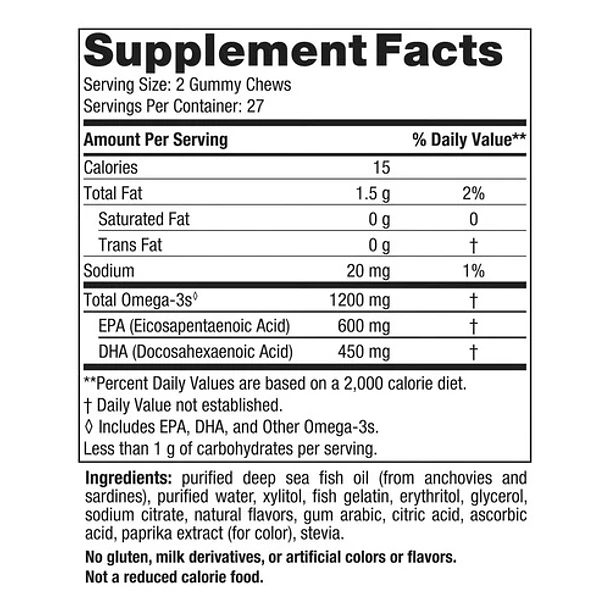 Nordic Naturals - Ultimate Omega 54 Gomitas (fruta Tropical) Sabor Frutas Tropicales 4