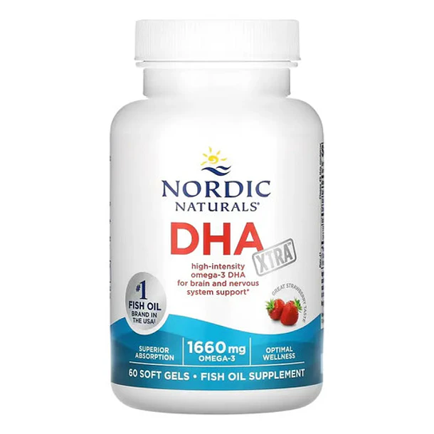 Dha Xtra 1660mg 60 Softgel Suplemento Omega 3 Frutilla Nordic Naturals 8