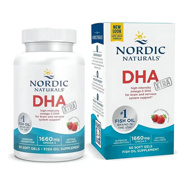 Dha Xtra 1660mg 60 Softgel Suplemento Omega 3 Frutilla Nordic Naturals 10