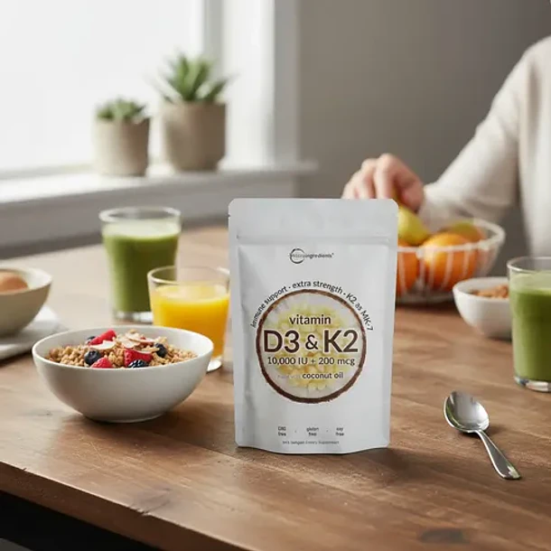 Micro Ingredients - Vitamina D3 & K2 300 Cápsulas N/a 3
