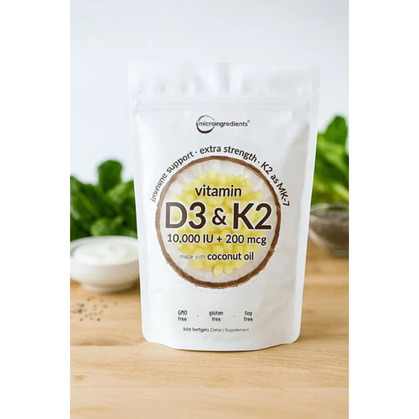 Micro Ingredients - Vitamina D3 & K2 300 Cápsulas N/a 4