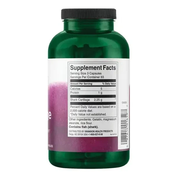 Swanson - Cartílago De Tiburón 750 Mg 250 Capsulas N/a 2