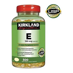 Kirkland Signature - Vitamina E 180mg 400 Iu 500 Softgel - N/a Sin Sabor
