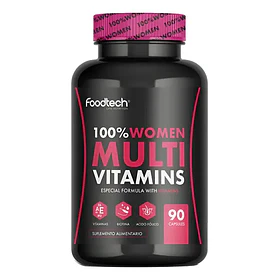 Foodtech - 100% Women Multivitamins 90caps Sin Sabor
