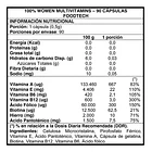 Foodtech - 100% Women Multivitamins 90caps Sin Sabor 3
