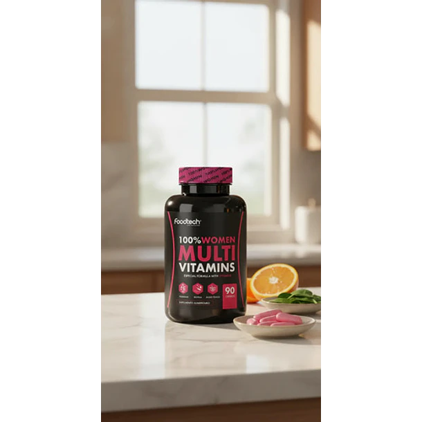 Foodtech - 100% Women Multivitamins 90caps Sin Sabor 5