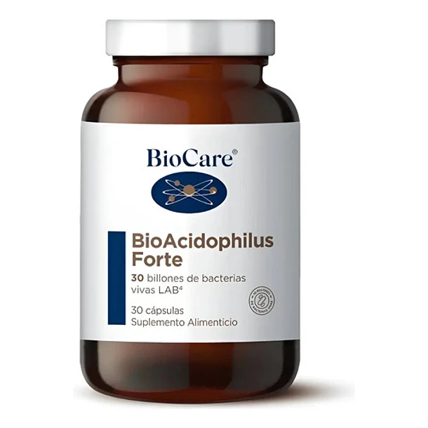 Biocare - Bioacidophilus Forte - 30 Billones, 30 Cápsulas Sin Sabor 1