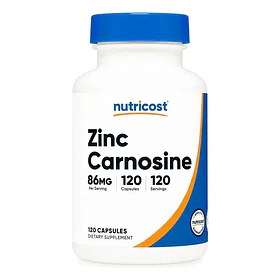 Nutricost - Carnosina De Zinc 86 Mg 120 Cápsulas Sin Sabor