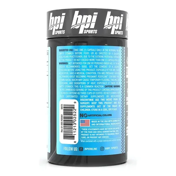 Roxylean Bpi Sports Quemador Grasa Termogénico 60 Cápsulas Sin Sabor 5