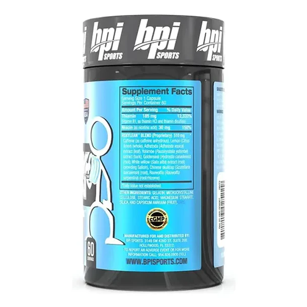 Roxylean Bpi Sports Quemador Grasa Termogénico 60 Cápsulas Sin Sabor 6