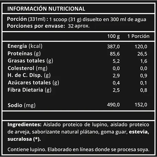 Proteico - Lupine Proteína Platano Tarro 1 Kg Plátano 2