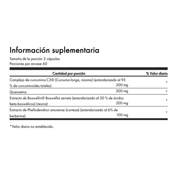 Swanson Curcumina C3 Boswelia Y Quercetina N/a 2