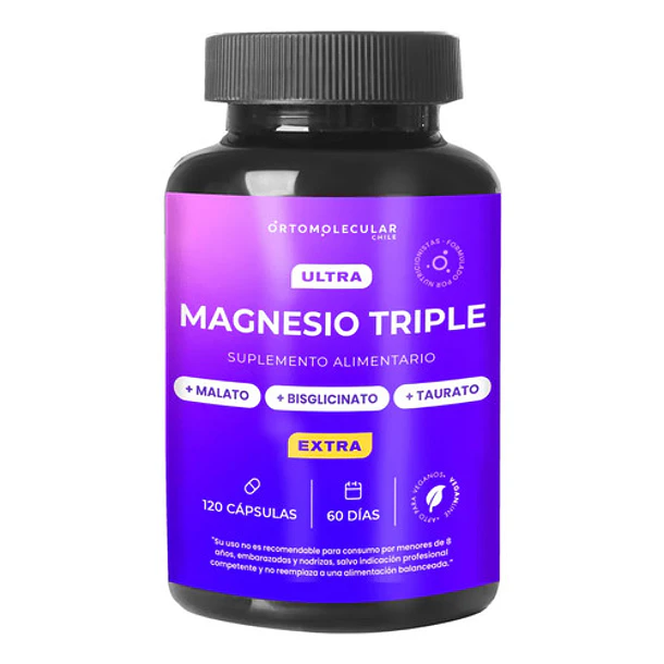 Ortomolecular - Ultra Magnesio Triple 120 Cápsulas N/a 1