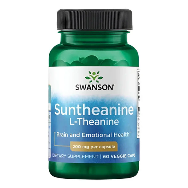 Swanson - Suntheanine L-teanina 200mg 60 Cápsulas Sin Sabor 1