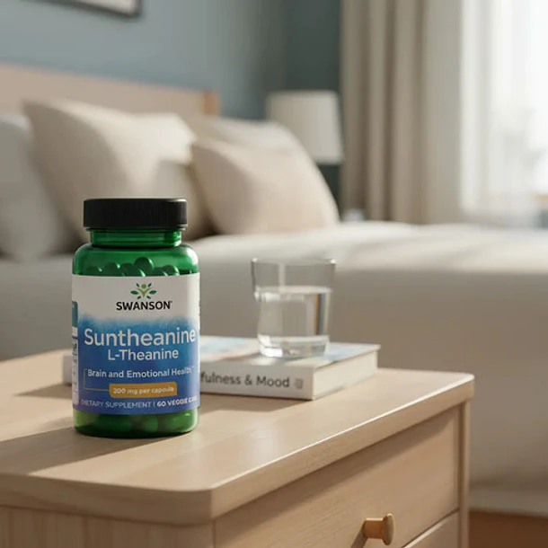 Swanson - Suntheanine L-teanina 200mg 60 Cápsulas Sin Sabor 6