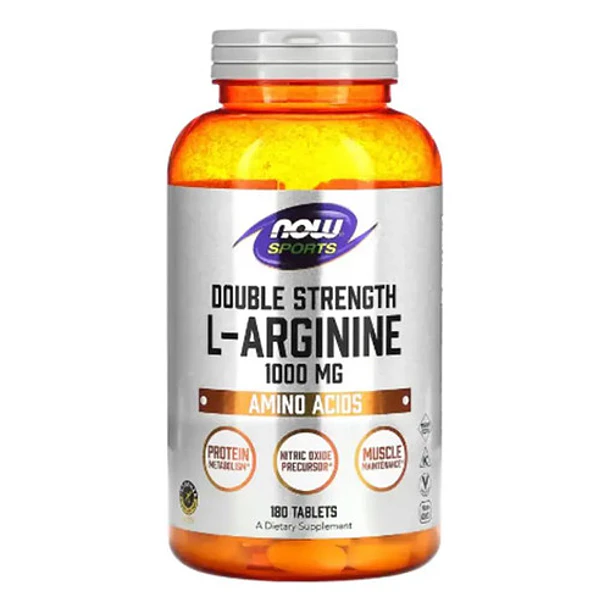 Now Foods L-arginina De Doble Potencia 1000mg 180 Tabs Sabor Sin Sabor 1