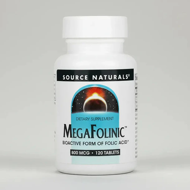 Source Naturals - Megafolinic 800 Mcg 120 Tabletas Sin Sabor 4