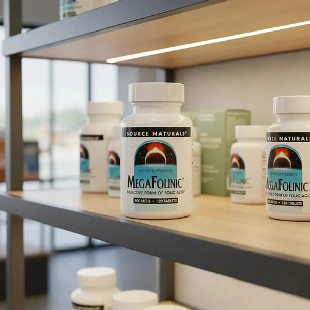 Source Naturals - Megafolinic 800 Mcg 120 Tabletas Sin Sabor 5