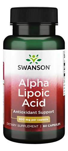 Ácido alfa lipoico (600 Mg) 60 cápsulas Swanson