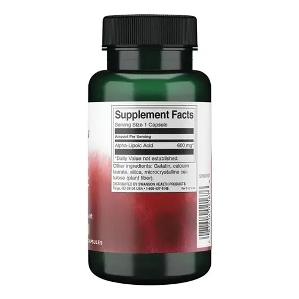 Swanson - Acido Alfa Lipoico 600 Mg 60 Caps Sin Sabor 2