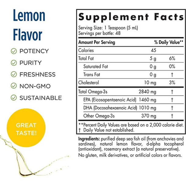 Nordic Naturals - Ultimate Omega Líq. Limón 2840 Mg 237 Ml Limón 3