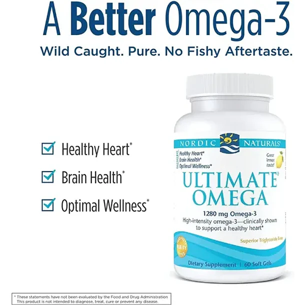 Nordic Naturals - Ultimate Omega 1280 Mg Limón 60 Caps. Limón 3