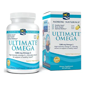 Suplemento Ultimate Omega 3 Nordic Naturals 1280mg 60cap Limón