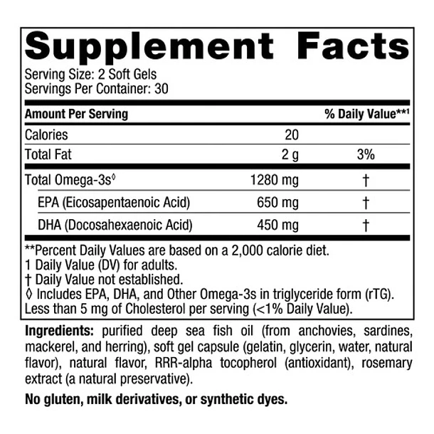 Nordic Naturals - Ultimate Omega 3 1280mg Limón 60capsulas  8