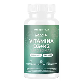 Vitamina D3 + K2 Menaq7 Liposomal 60 Capsulas Salud Osea Y Cardiovascular Ortomolecular Sin Sabor