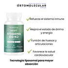Vitamina D3 + K2 Menaq7 Liposomal 60 Capsulas Salud Osea Y Cardiovascular Ortomolecular Sin Sabor 3