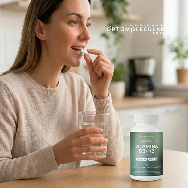 Vitamina D3 + K2 Menaq7 Liposomal 60 Capsulas Salud Osea Y Cardiovascular Ortomolecular Sin Sabor 4