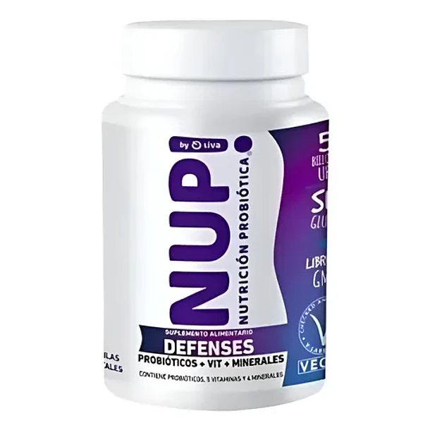 Nup -probiotico Defensas + Vitaminas Y Minerales - 60 Caps N/a 1