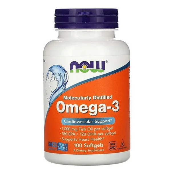 Now Foods - Omega-3, 100 Cápsulas Blandas Omega-3 1