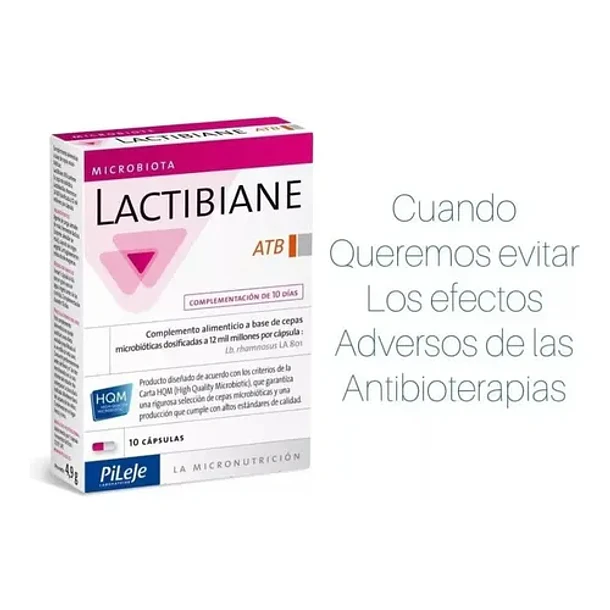 Lactibiane - Atb Probiotico 12b Rhamnosus La801 (10 Caps) Sin Sabor 2