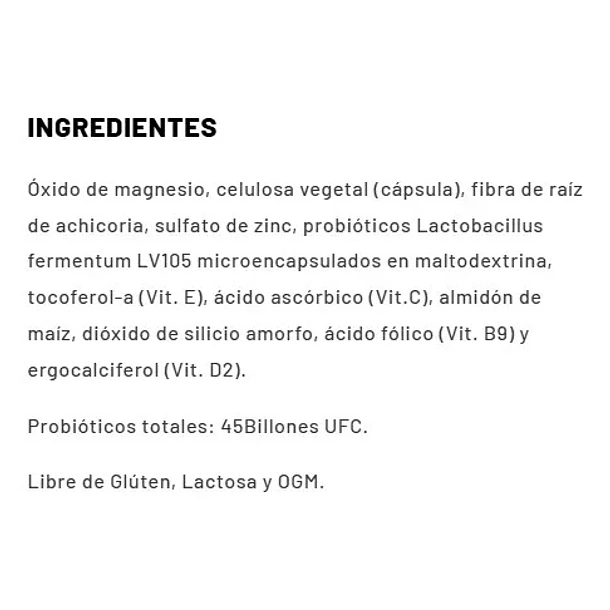 Nup - Apolinary Probióticos + Vit + Min 45 Billones 30 Cáps N/a 2