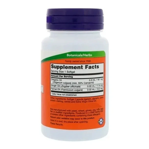 Now - Aceite De Oregano 90 Capsulas Orégano 2