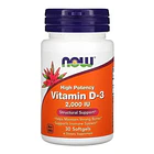 Now - Vitamina D-3, 2000 Ui, 30 Cápsulas N/a 1