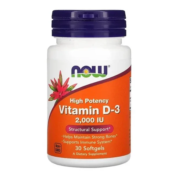 Now - Vitamina D-3, 2000 Ui, 30 Cápsulas N/a 1