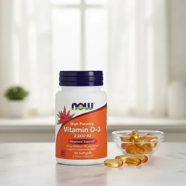 Now - Vitamina D-3, 2000 Ui, 30 Cápsulas N/a 2