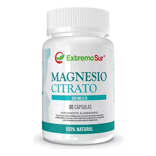 Citrato De Magnesio Cápsulas Extremo Sur Sin Sabor Libre De Gluten Vegano 45g 1