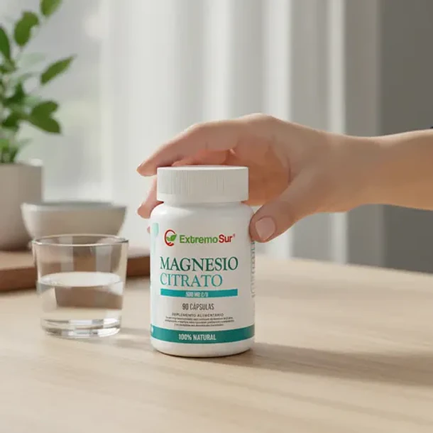 Citrato De Magnesio Cápsulas Extremo Sur Sin Sabor Libre De Gluten Vegano 45g 3