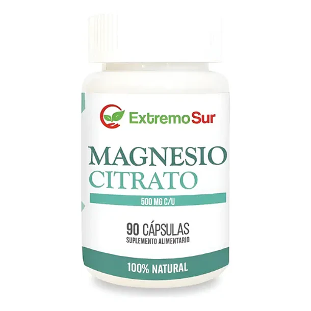 Extremo Sur - Magnesio Citrato 100% Natural 500mg. 90caps Sin Sabor 1