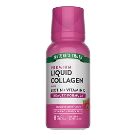 Nature's Truth - Colágeno Líquido Biotina + Vitamina C 237ml Bayas