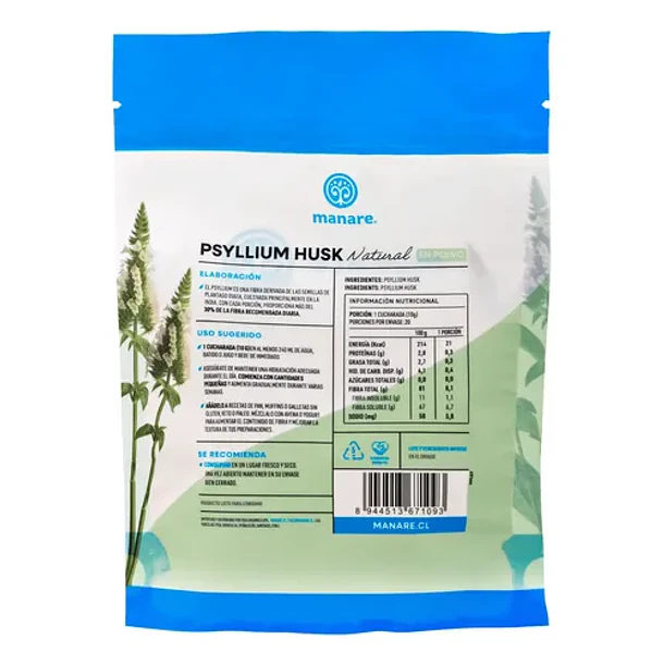 Manare- Psyllium Husk 200 gramos 5